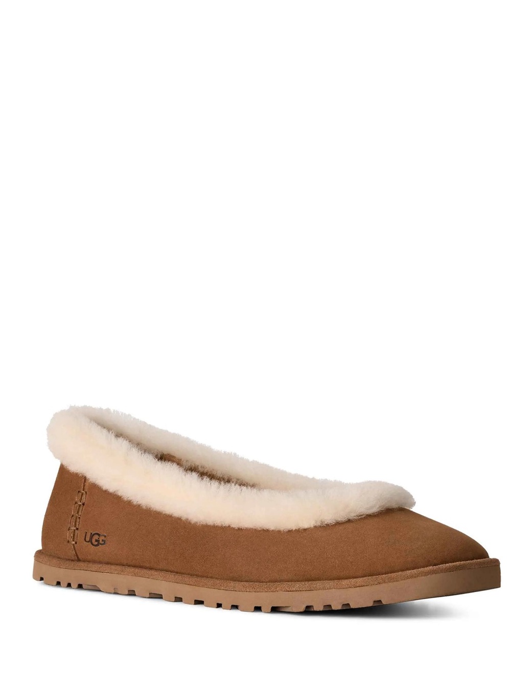 Ugg Zora Genuine Shearling Trim Ballet Flat size 7